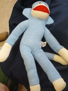 Light Blue Sock Monkey Plush - Sock Monkey Brand